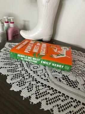 People We Meet on Vacation by Emily Henry - Orange & Green Paperback